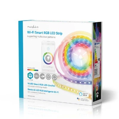 Wi-Fi smart ταινία φωτισμού NEDIS WIFILS51CRGB Full Color RGB 24W κατάλληλη για εσωτερικούς χώρους