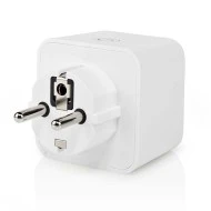 Wi-Fi Smart Plug NEDIS 3680W 220-240VAC 16A με μετρητή κατανάλωσης ενέργειας λευκό χρώμα