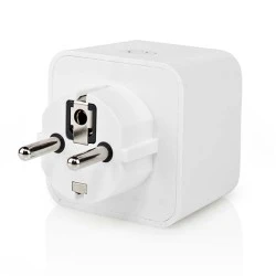 Wi-Fi Smart Plug NEDIS 3680W 220-240VAC 16A με μετρητή κατανάλωσης ενέργειας λευκό χρώμα