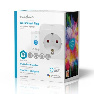 Wi-Fi Smart Plug NEDIS 3680W 220-240VAC 16A με μετρητή κατανάλωσης ενέργειας λευκό χρώμα Wi-Fi Smart Plug NEDIS 3680W 220-240VAC 16A με μετρητή κατανάλωσης ενέργειας λευκό χρώμα