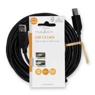Καλώδιο USB High-Speed  μαύρο μήκους 5m και ισχύς εξόδου 10W