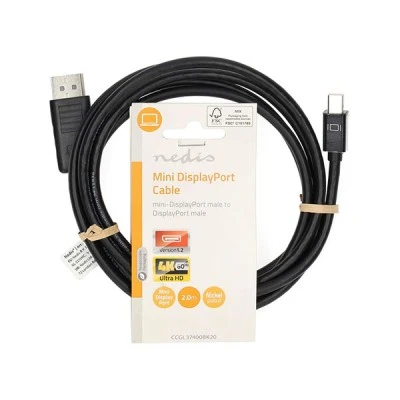 Καλώδιο Mini DisplayPort μήκους 2m σε μαύρο χρώμα