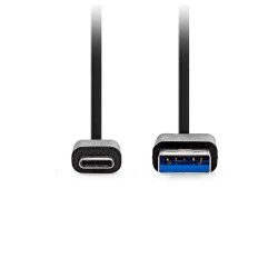 Καλώδιο USB-C 3.2 Gen 1 μαύρο μήκος 1.00m κατάλληλο για μεταφορά δεδομένων και για φόρτιση