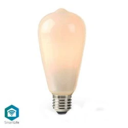Wi-Fi έξυπνη λάμπα LED E27 ST64 5W 2700k θερμό λευκό φως 500lm για ρύθμιση μέσω smartphone