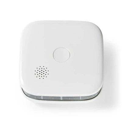 Ανιχνευτής Wi-Fi καπνού έξυπνος με ενσωματωμένη μπαταρία λιθίου και συναγερμό 85 dB σε λευκό χρώμα