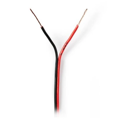 Καλώδιο ηχείων 2x0.35mm² σε κουλούρα 100 μέτρων σε μαύρο-κόκκινο χρώμα Καλώδιο ηχείων 2x0.35mm² σε κουλούρα 100 μέτρων σε μαύρο-κόκκινο χρώμα