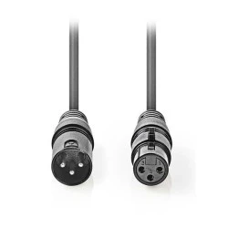 Kαλώδιο ήχου 3pin XLR θηλυκό σε 3pin XLR αρσενικό 3.0m σε σκούρο γκρι χρώμα Kαλώδιο ήχου 3pin XLR θηλυκό σε 3pin XLR αρσενικό 3.0m σε σκούρο γκρι χρώμα