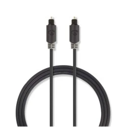 Καλώδιο οπτικής ίνας NEDIS CABW25000AT10 TosLink αρσενικό - αρσενικό 1m σε ανθρακί χρώμα