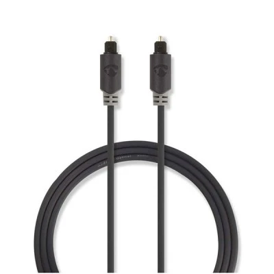Καλώδιο οπτικής ίνας NEDIS CABW25000AT10 TosLink αρσενικό - αρσενικό 1m σε ανθρακί χρώμα