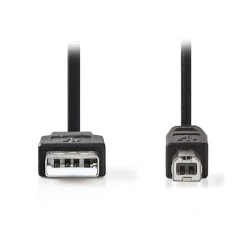 Καλώδιο NEDIS CCGB60100BK20 USB 2.0 A αρσενικό - B αρσενικό σε συσκευασία blister 2m
