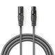 Kαλώδιο ήχου 3pin XLR θηλυκό σε 3pin XLR αρσενικό 1.5m γκρι χρώμα