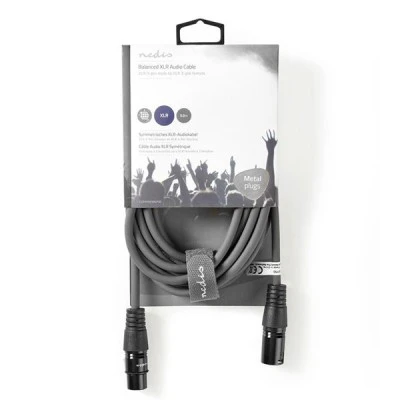 Kαλώδιο ήχου NEDIS COTH15010GY50 3pin XLR θηλυκό σε 3pin XLR αρσενικό μήκους 5.0m