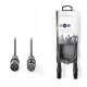 Kαλώδιο ήχου 3pin XLR θηλυκό σε 3pin XLR αρσενικό 1.5m γκρι χρώμα