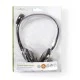 Στερεοφωνικό on-ear headset σε μαύρο χρώμα με σύνδεση 2x3.5mm και ενσωματωμένο μικρόφωνο