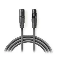 Kαλώδιο ήχου 3pin XLR θηλυκό σε 3pin XLR αρσενικό 20m σε γκρι χρώμα