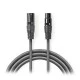 Kαλώδιο ήχου 3pin XLR θηλυκό σε 3pin XLR αρσενικό 20m σε γκρι χρώμα Kαλώδιο ήχου 3pin XLR θηλυκό σε 3pin XLR αρσενικό 20m σε γκρι χρώμα