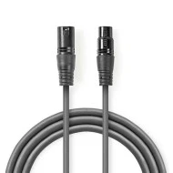 Kαλώδιο ήχου NEDIS COTH15010GY50 3pin XLR θηλυκό σε 3pin XLR αρσενικό μήκους 5.0m