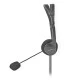 Στερεοφωνικό on-ear headset σε μαύρο χρώμα με σύνδεση 2x3.5mm και ενσωματωμένο μικρόφωνο