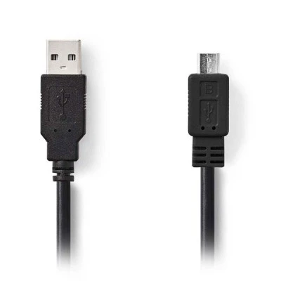 Καλώδιο USB 2.0 A αρσενικό - micro B αρσενικό 2m σε μαύρο χρώμα έως 480 Mbps