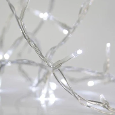 480 Χριστουγεννιάτικα led λευκά λαμπάκια κουρτίνα 300x300cm με επέκταση έως 3 & διάφανο καλώδιο