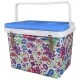 Φορητό ψυγείο KALE TERMOS PAISLEY FABRIC 20L με υφασμάτινη επένδυση και 2 ποτηροθήκες στο καπάκι