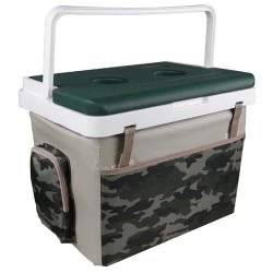 Φορητό ψυγείο KALE TERMOS CAMO FABRIC 20L με υφασμάτινη επένδυση καμουφλάζ και 2 ποτηροθήκες