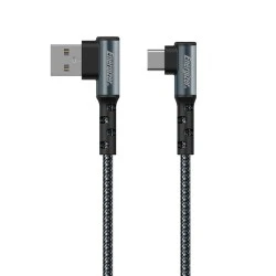 Καλώδιο ENERGIZER C710CKBK USB 2.0 A αρσενικό σε USB type-C 2m γωνία 90°