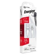 Καλώδιο ENERGIZER C610LGWH USB 2.0 A αρσενικό σε Lightning μήκους 1.2m σε λευκό/γκρι χρώμα