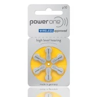 Μπαταρίες ακουστικών βαρηκοΐας POWER ONE P10 mercury free 1.45V σε συσκευασία 6 τεμαχίων