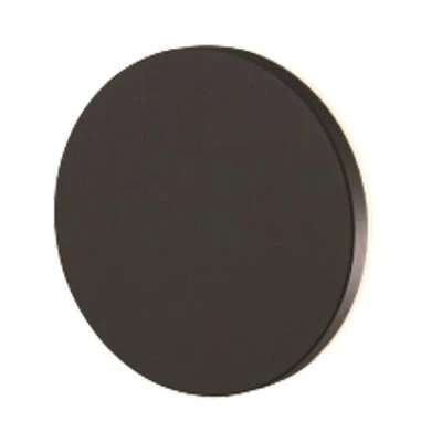 Φωτιστικό απλίκα LED στρόγγυλη 10W Φ150x50 3000k θερμό λευκό φως IP54 μαύρο χρώμα