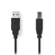 Καλώδιο NEDIS CCGB60100BK20 USB 2.0 A αρσενικό - B αρσενικό σε συσκευασία blister 2m