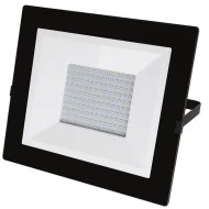 Προβολέας LED-SMD slim 100W 230V με φωτοκύταρο 4000Κ ενδιάμεσο φως IP65 9500lm σε μαύρο χρώμα