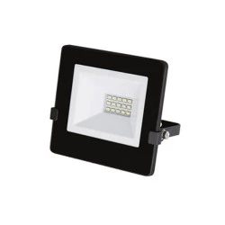 Προβολέας LED-SMD slim 10W 230V με φωτοκύτταρο 4000Κ ενδιάμεσο φως IP65 σε μαύρο χρώμα
