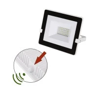 Προβολέας LED slim SMD 20W 230V 4000k ενδιάμεσο φως με φωτοκύτταρο ημέρας-νύχτας 1800lm IP65