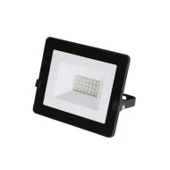 Προβολέας LED-SMD slim 20W 230V με φωτοκύταρο 4000Κ ενδιάμεσο φως IP65 σε μαύρο χρώμα