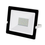 Προβολέας LED slim SMD λευκός 50W 230V 4000k ενδιάμεσο φως 4800lm με φωτοκύτταρο ημέρας-νύχτας