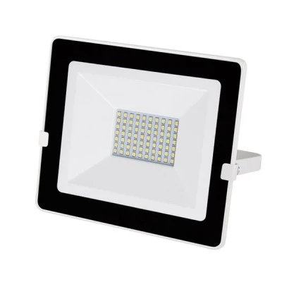 Προβολέας LED slim SMD λευκός 50W 230V 4000k ενδιάμεσο φως 4800lm με φωτοκύτταρο ημέρας-νύχτας Προβολέας LED slim SMD λευκός 50W 230V 4000k ενδιάμεσο φως 4800lm με φωτοκύτταρο ημέρας-νύχτας