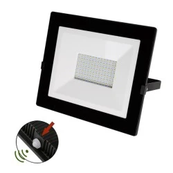 Προβολέας LED-SMD slim 70W 230V με φωτοκύταρο 4000Κ ενδιάμεσο φως IP65 7000lm μαύρο χρώμα