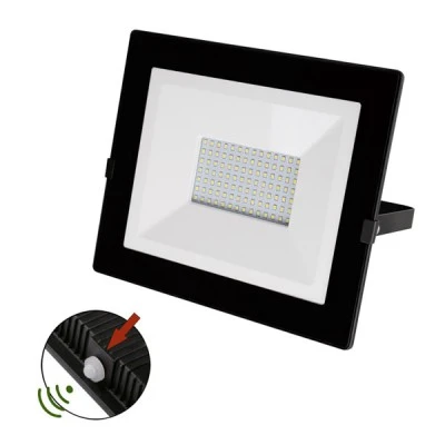 Προβολέας LED-SMD slim 70W 230V με φωτοκύταρο 4000Κ ενδιάμεσο φως IP65 7000lm μαύρο χρώμα Προβολέας LED-SMD slim 70W 230V με φωτοκύταρο 4000Κ ενδιάμεσο φως IP65 7000lm μαύρο χρώμα