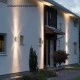 Απλίκα πλαστική ρουστίκ διπλής κατεύθυνσης επίτοιχη Φ60mm GU10 στρόγγυλη στεγανή IP65