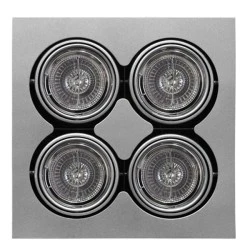 Φωτιστικό ψευδοροφής AR111 4x50W 12V ασημί κινητό για 4 λάμπες