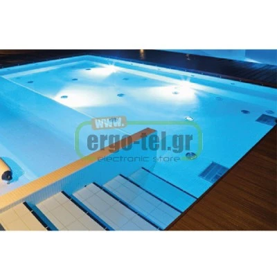 Λάμπα led PAR56 πισίνας λεπτή ρητίνης 18W 12V μπλε φως αδιάβροχη IP68
