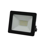 Προβολέας με led smd eco 20W 230V μωβ φως αλουμινίου μαύρος στεγανός IP65 σε μαύρο χρώμα