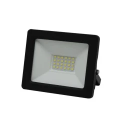 Προβολέας με led smd eco 20W 230V μωβ φως αλουμινίου μαύρος στεγανός IP65 σε μαύρο χρώμα