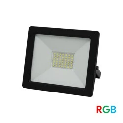 Προβολέας led smd eco 30W RGB 24VDC με ανθρακί σώμα στεγανός IP65 απαραίτητο RGB controller