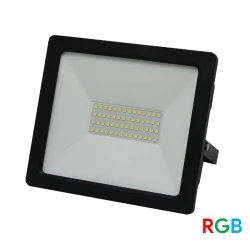 Προβολέας led smd eco 50W RGB 24VDC με ανθρακί σώμα στεγανός IP65 απαραίτητο RGB controller
