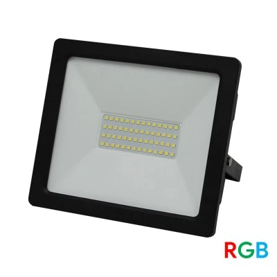 Προβολέας led smd eco 50W RGB 24VDC με ανθρακί σώμα στεγανός IP65 απαραίτητο RGB controller