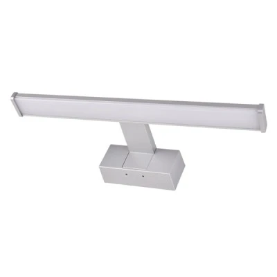Φωτιστικό LED λουτρού 8W ενδιάμεσο χρώμα φωτός 4000Κ 640lm αλουμινίου σε σατινέ απόχρωση με βάση & μήκος 40cm