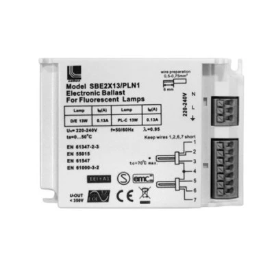 Ηλεκτρονικό σύστημα έναυσης για λάμπες PLC 2x13W 4pin με προστασία 220V-240V 50/60Ηz Ηλεκτρονικό σύστημα έναυσης για λάμπες PLC 2x13W 4pin με προστασία 220V-240V 50/60Ηz