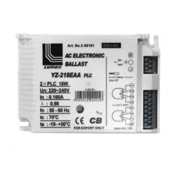 Ηλεκτρονικό σύστημα έναυσης για λάμπες PLC 2x18W 4pin με προστασία 220V-240V 50/60Ηz Ηλεκτρονικό σύστημα έναυσης για λάμπες PLC 2x18W 4pin με προστασία 220V-240V 50/60Ηz